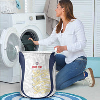 Custom England 2026 Football Laundry Basket Go Three Lions Grunge Style - Wonder Print Shop