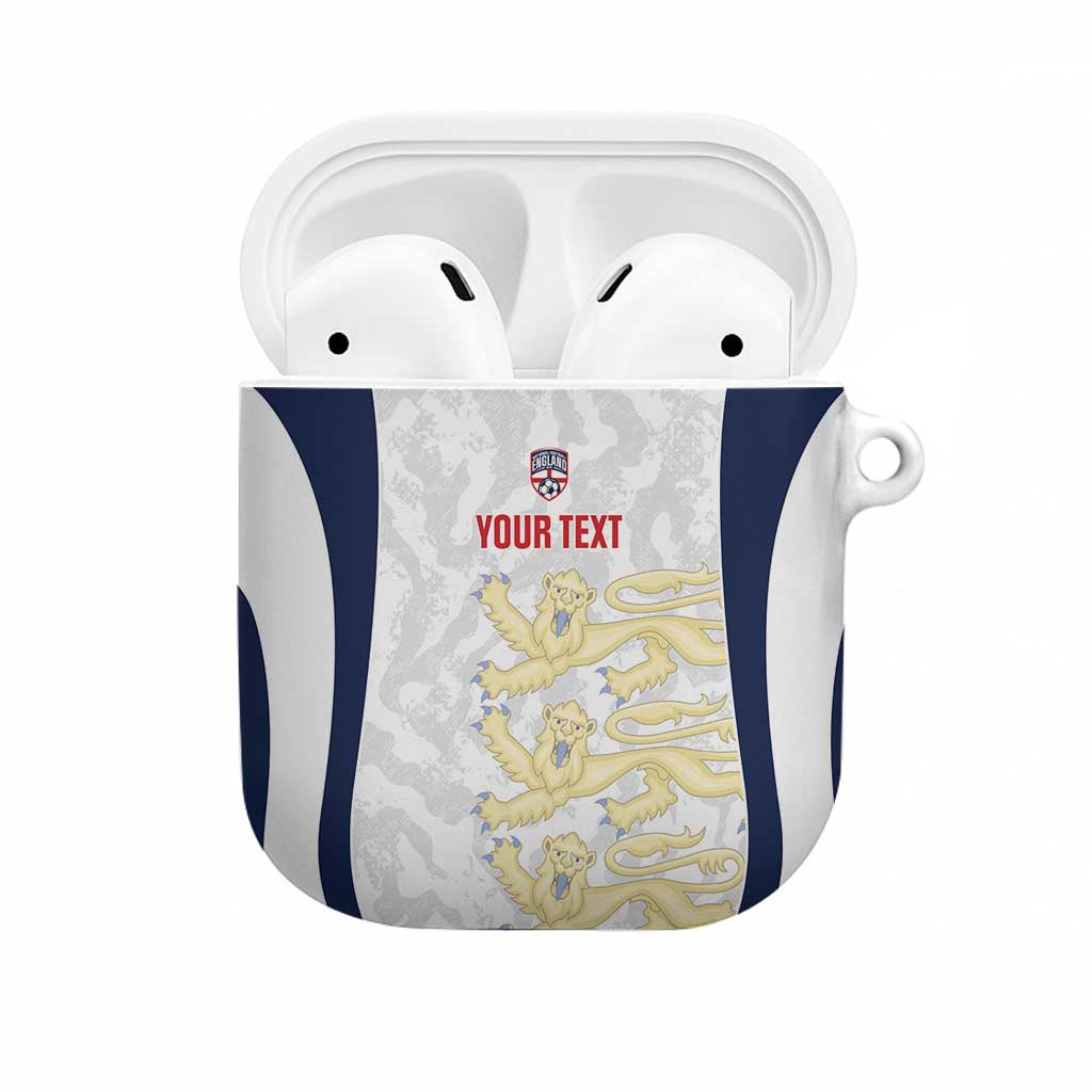 Custom England 2026 Football AirPods Case Go Three Lions Grunge Style - Wonder Print Shop