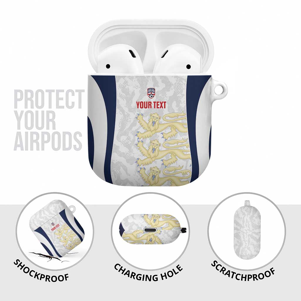 Custom England 2026 Football AirPods Case Go Three Lions Grunge Style - Wonder Print Shop
