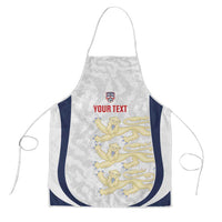 Custom England 2026 Football Apron Go Three Lions Grunge Style - Wonder Print Shop