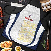 Custom England 2026 Football Apron Go Three Lions Grunge Style - Wonder Print Shop