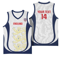 Custom England 2026 Football Basketball Jersey Go Three Lions Grunge Style - Wonder Print Shop