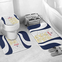 Custom England 2026 Football Bathroom Set Go Three Lions Grunge Style - Wonder Print Shop