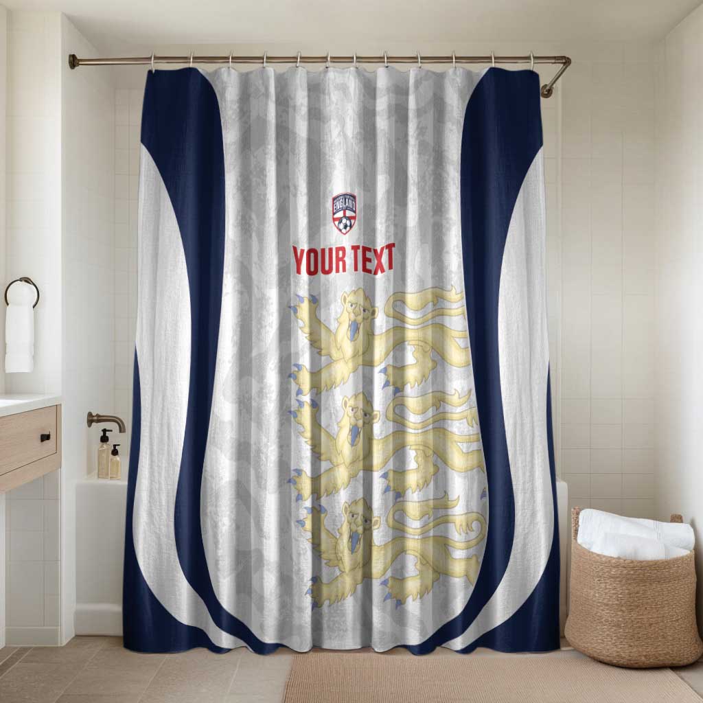 Custom England 2026 Football Bathroom Set Go Three Lions Grunge Style - Wonder Print Shop