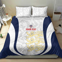 Custom England 2026 Football Bedding Set Go Three Lions Grunge Style - Wonder Print Shop
