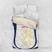 Custom England 2026 Football Bedding Set Go Three Lions Grunge Style - Wonder Print Shop