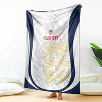 Custom England 2026 Football Blanket Go Three Lions Grunge Style - Wonder Print Shop