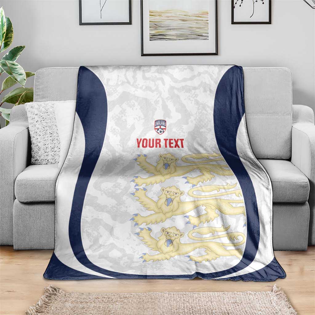 Custom England 2026 Football Blanket Go Three Lions Grunge Style - Wonder Print Shop