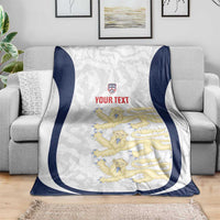 Custom England 2026 Football Blanket Go Three Lions Grunge Style - Wonder Print Shop