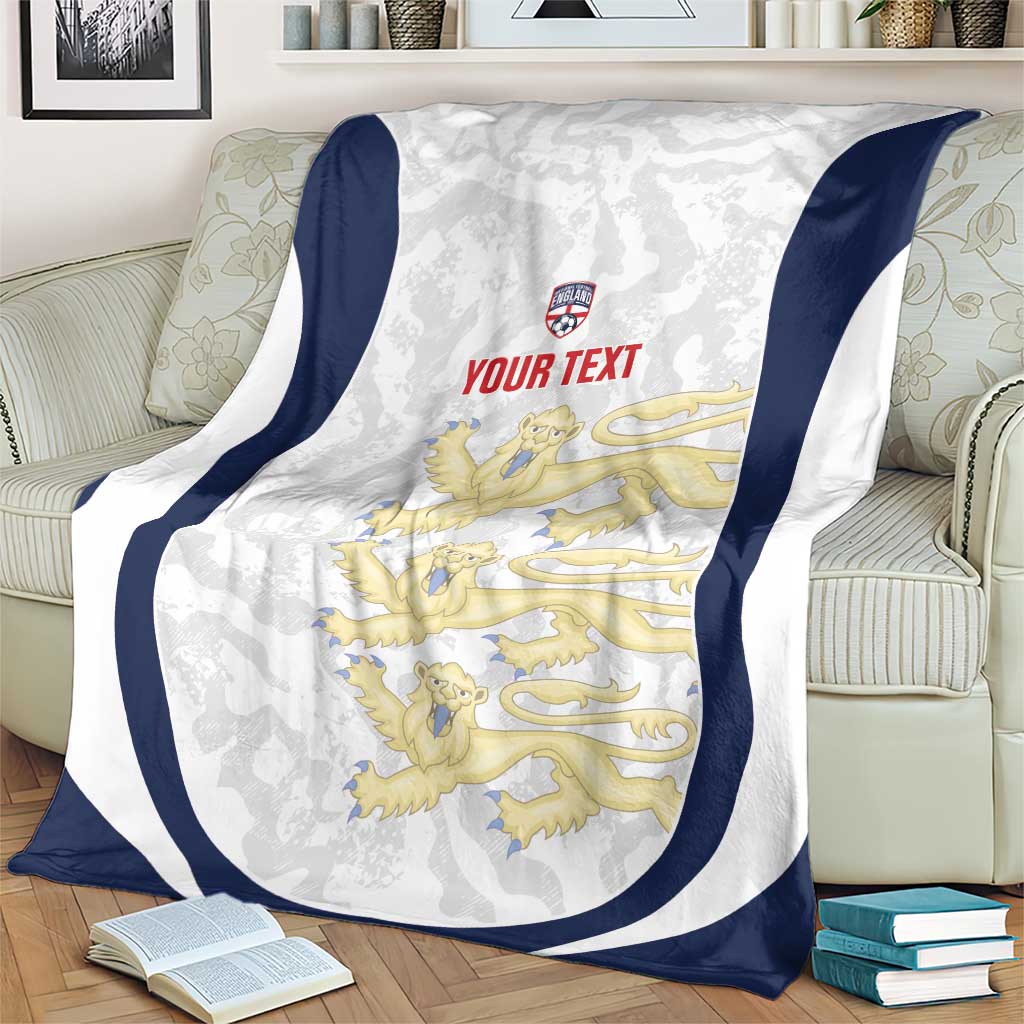 Custom England 2026 Football Blanket Go Three Lions Grunge Style - Wonder Print Shop