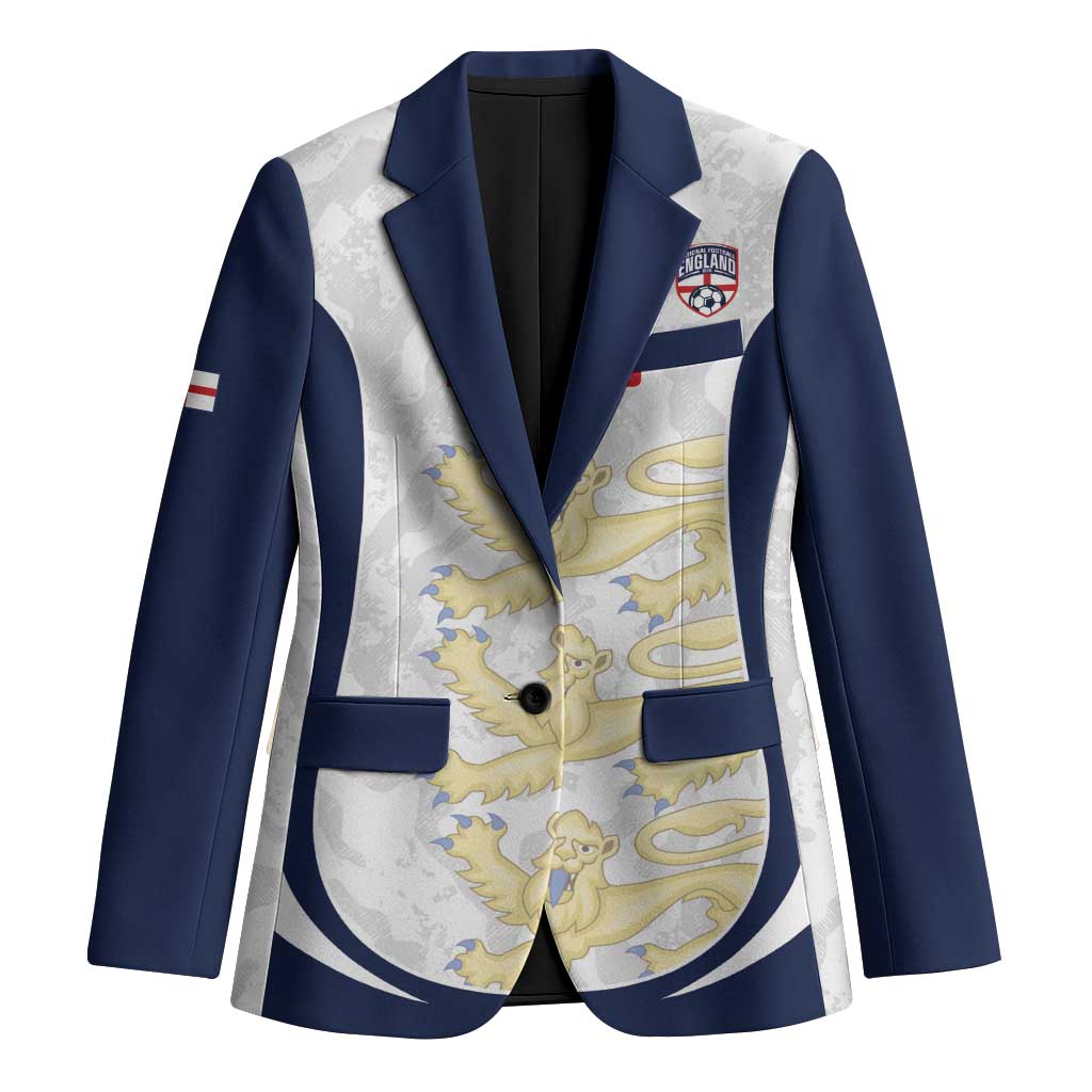 Custom England 2026 Football Blazer Go Three Lions Grunge Style - Wonder Print Shop