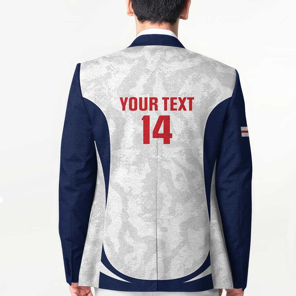 Custom England 2026 Football Blazer Go Three Lions Grunge Style - Wonder Print Shop