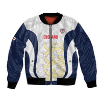 Custom England 2026 Football Bomber Jacket Go Three Lions Grunge Style - Wonder Print Shop