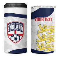 Custom England 2026 Football 4 in 1 Can Cooler Tumbler Go Three Lions Grunge Style - Wonder Print Shop