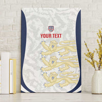 Custom England 2026 Football Canvas Wall Art Go Three Lions Grunge Style - Wonder Print Shop