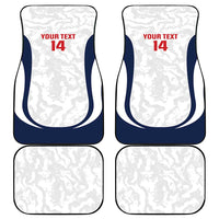 Custom England 2026 Football Car Mats Go Three Lions Grunge Style - Wonder Print Shop