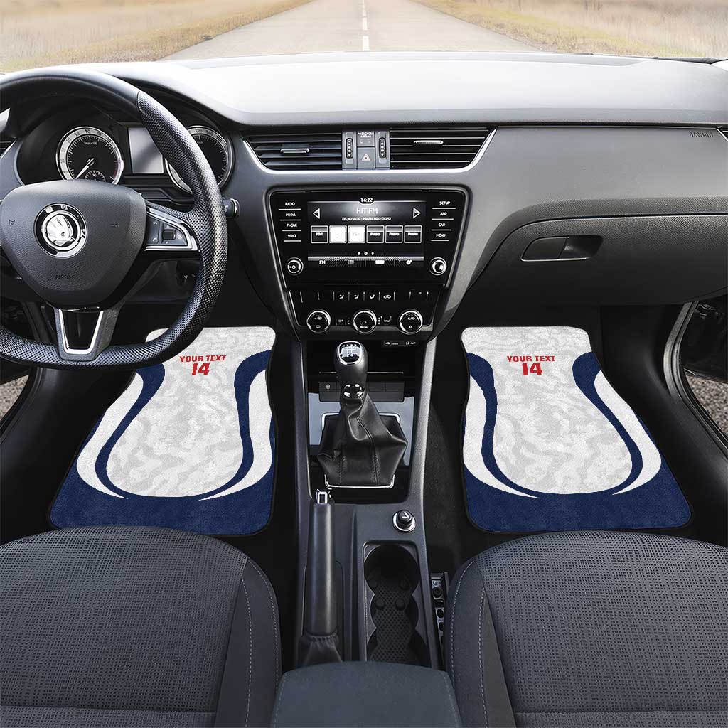 Custom England 2026 Football Car Mats Go Three Lions Grunge Style - Wonder Print Shop