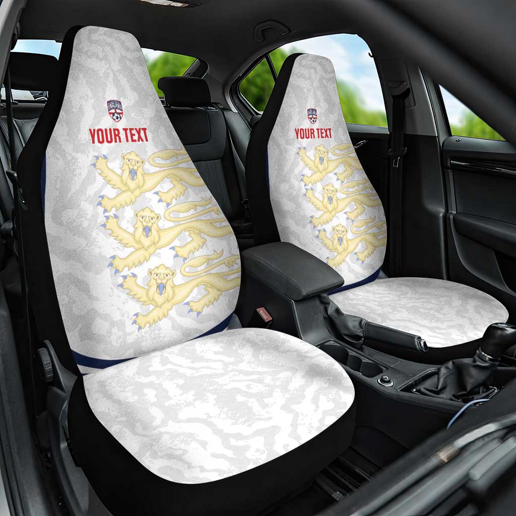 Custom England 2026 Football Car Seat Cover Go Three Lions Grunge Style - Wonder Print Shop