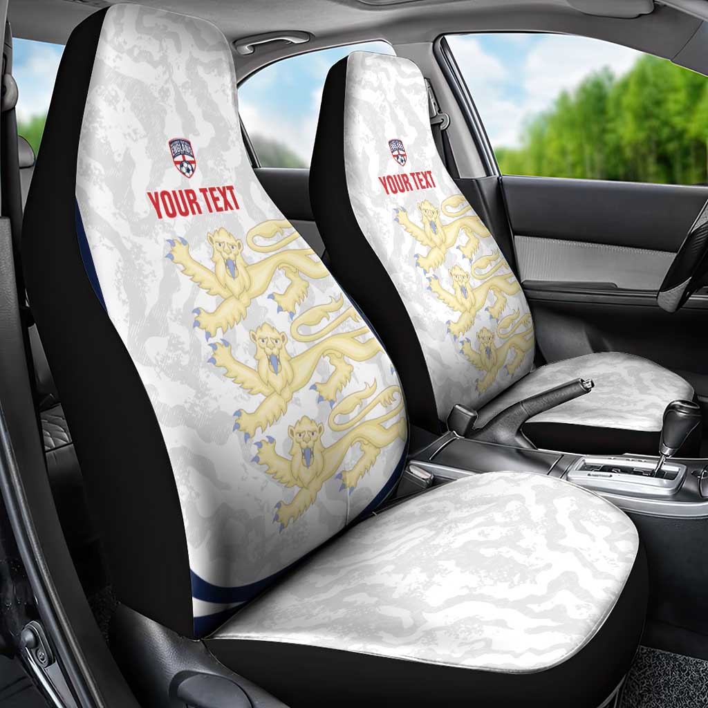 Custom England 2026 Football Car Seat Cover Go Three Lions Grunge Style - Wonder Print Shop