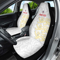 Custom England 2026 Football Car Seat Cover Go Three Lions Grunge Style - Wonder Print Shop
