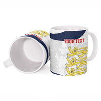 Custom England 2026 Football Ceramic Mug Go Three Lions Grunge Style - Wonder Print Shop