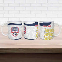 Custom England 2026 Football Ceramic Mug Go Three Lions Grunge Style - Wonder Print Shop