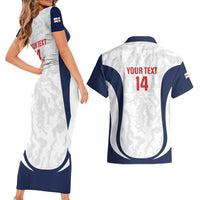Custom England 2026 Football Couples Matching Short Sleeve Bodycon Dress and Hawaiian Shirt Go Three Lions Grunge Style - Wonder Print Shop