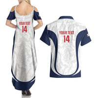 Custom England 2026 Football Couples Matching Summer Maxi Dress and Hawaiian Shirt Go Three Lions Grunge Style - Wonder Print Shop