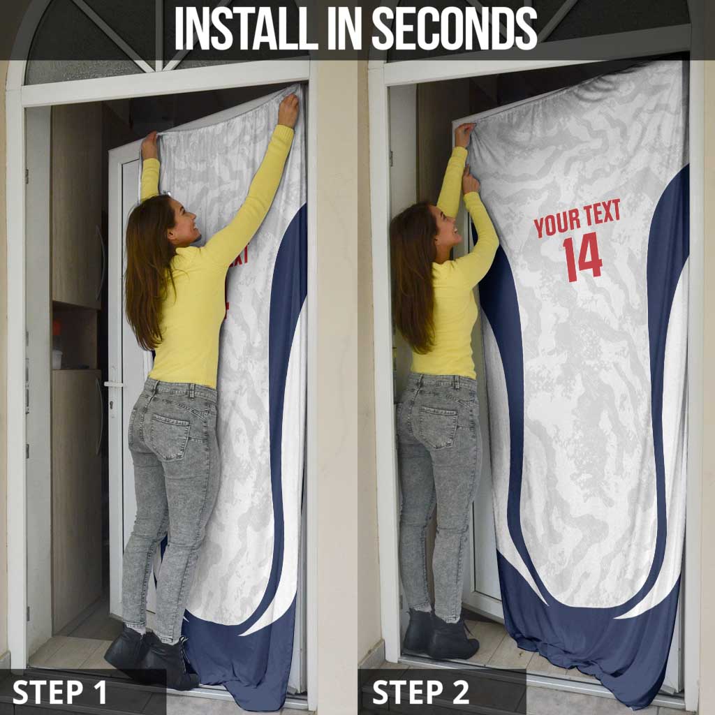 Custom England 2026 Football Door Cover Go Three Lions Grunge Style - Wonder Print Shop