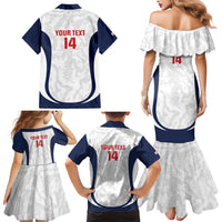 Custom England 2026 Football Family Matching Mermaid Dress and Hawaiian Shirt Go Three Lions Grunge Style - Wonder Print Shop