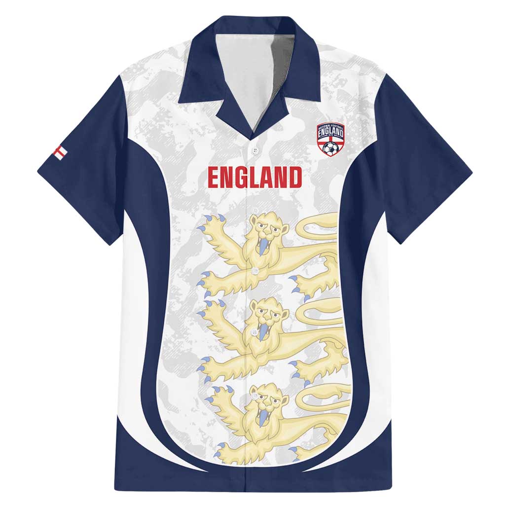Custom England 2026 Football Family Matching Mermaid Dress and Hawaiian Shirt Go Three Lions Grunge Style - Wonder Print Shop