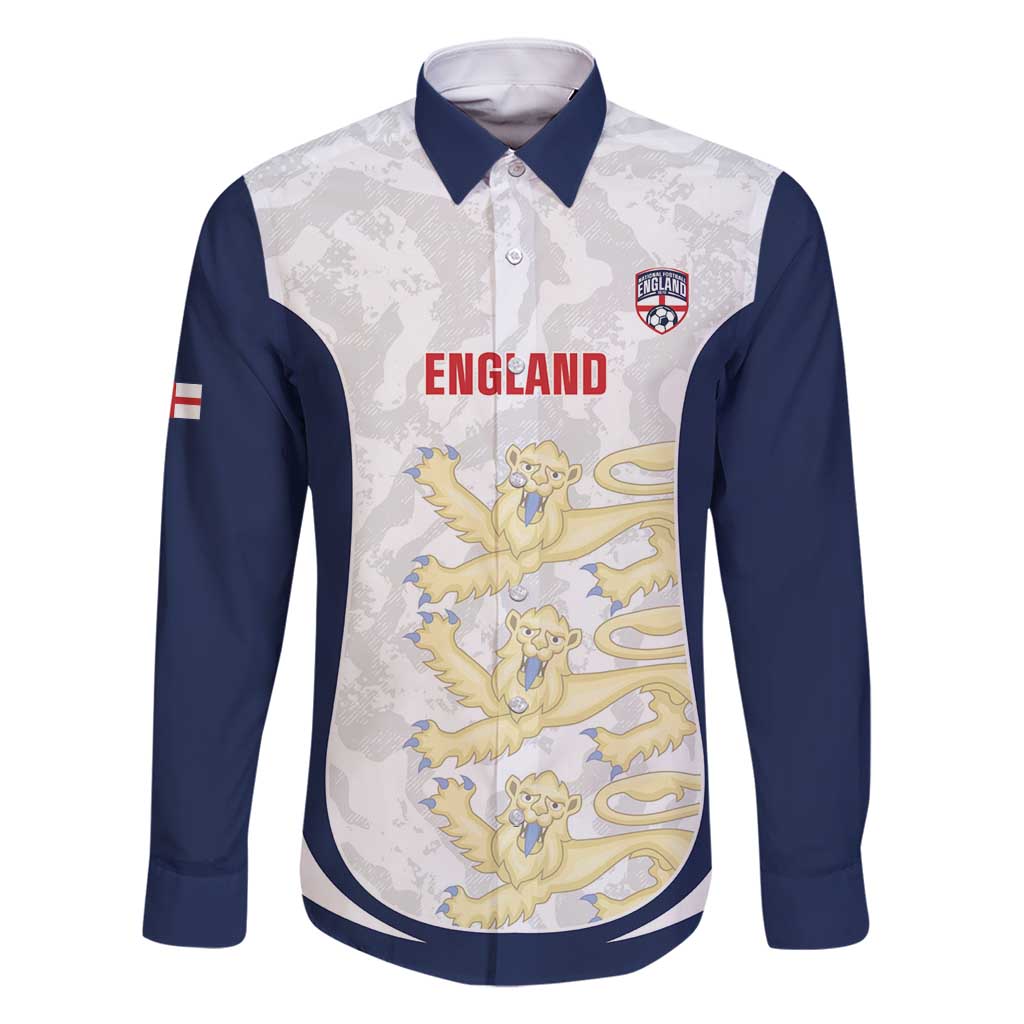 Custom England 2026 Football Family Matching Mermaid Dress and Hawaiian Shirt Go Three Lions Grunge Style - Wonder Print Shop