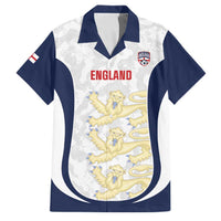 Custom England 2026 Football Family Matching Off Shoulder Maxi Dress and Hawaiian Shirt Go Three Lions Grunge Style - Wonder Print Shop