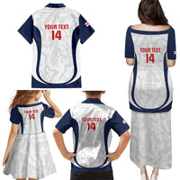 Custom England 2026 Football Family Matching Puletasi and Hawaiian Shirt Go Three Lions Grunge Style - Wonder Print Shop