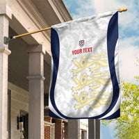 Custom England 2026 Football Garden Flag Go Three Lions Grunge Style - Wonder Print Shop