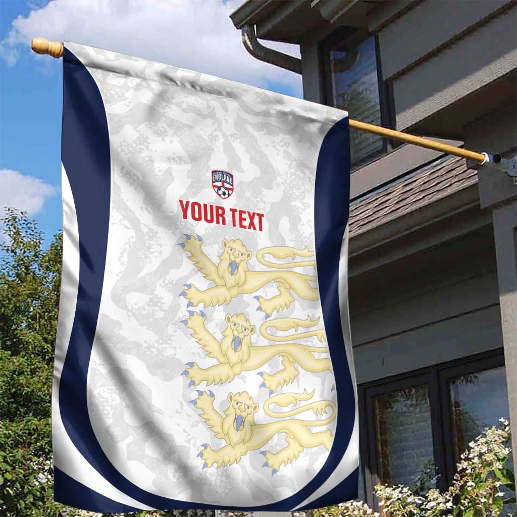 Custom England 2026 Football Garden Flag Go Three Lions Grunge Style - Wonder Print Shop