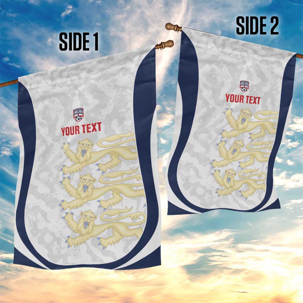 Custom England 2026 Football Garden Flag Go Three Lions Grunge Style - Wonder Print Shop