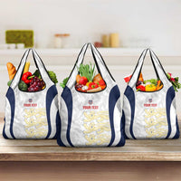 Custom England 2026 Football Grocery Bag Go Three Lions Grunge Style - Wonder Print Shop