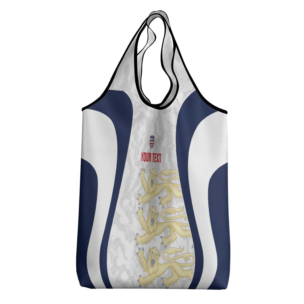 Custom England 2026 Football Grocery Bag Go Three Lions Grunge Style - Wonder Print Shop