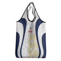 Custom England 2026 Football Grocery Bag Go Three Lions Grunge Style - Wonder Print Shop