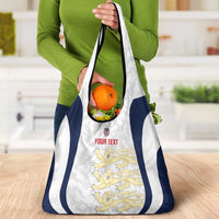Custom England 2026 Football Grocery Bag Go Three Lions Grunge Style - Wonder Print Shop
