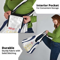 Custom England 2026 Football Grocery Bag Go Three Lions Grunge Style - Wonder Print Shop