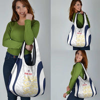 Custom England 2026 Football Grocery Bag Go Three Lions Grunge Style - Wonder Print Shop