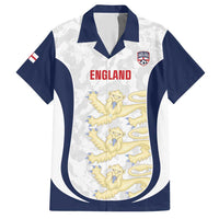 Custom England 2026 Football Hawaiian Shirt Go Three Lions Grunge Style - Wonder Print Shop