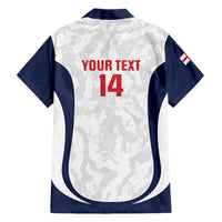 Custom England 2026 Football Hawaiian Shirt Go Three Lions Grunge Style - Wonder Print Shop