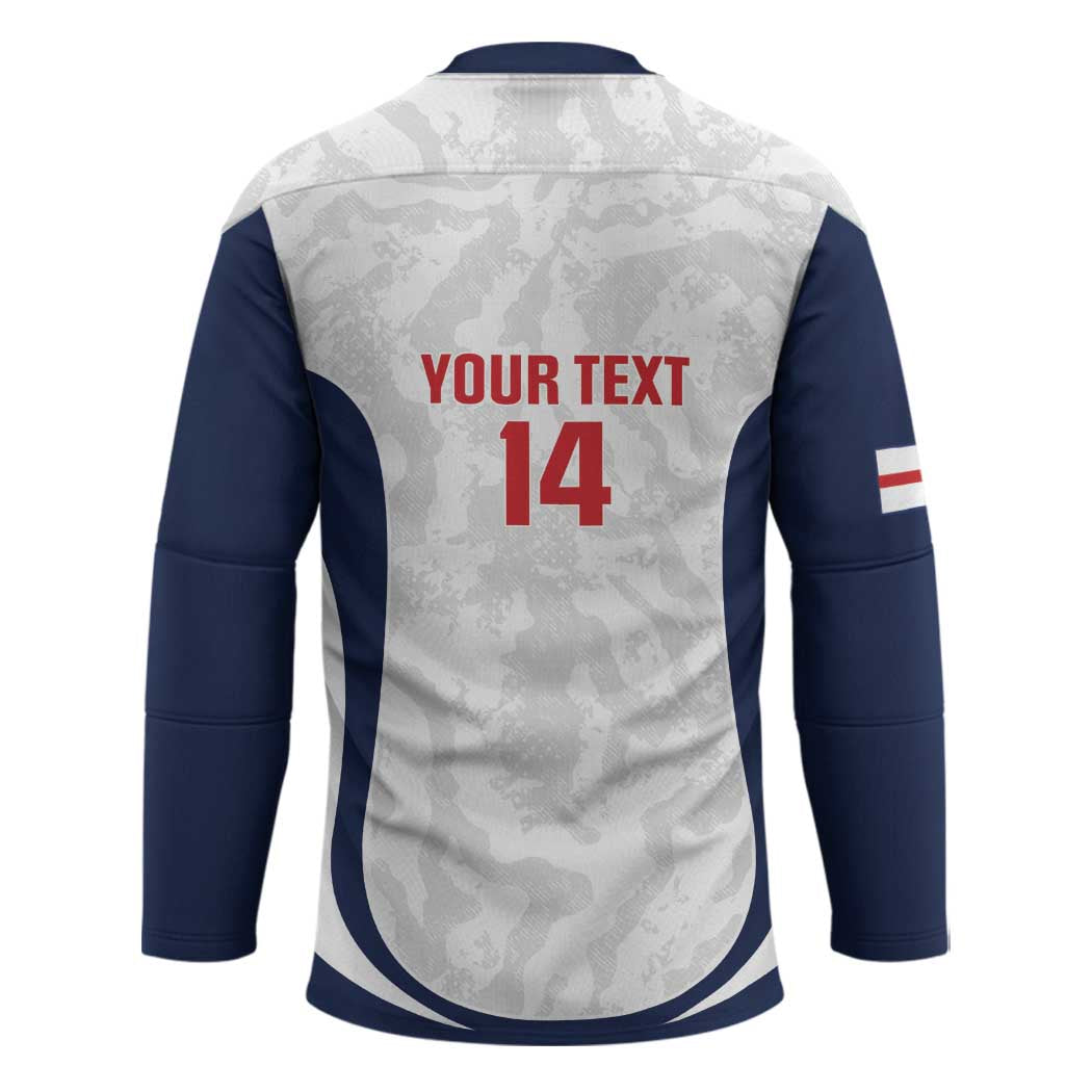 Custom England 2026 Football Hockey Jersey Go Three Lions Grunge Style - Wonder Print Shop