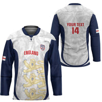 Custom England 2026 Football Hockey Jersey Go Three Lions Grunge Style - Wonder Print Shop