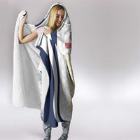Custom England 2026 Football Hooded Blanket Go Three Lions Grunge Style - Wonder Print Shop