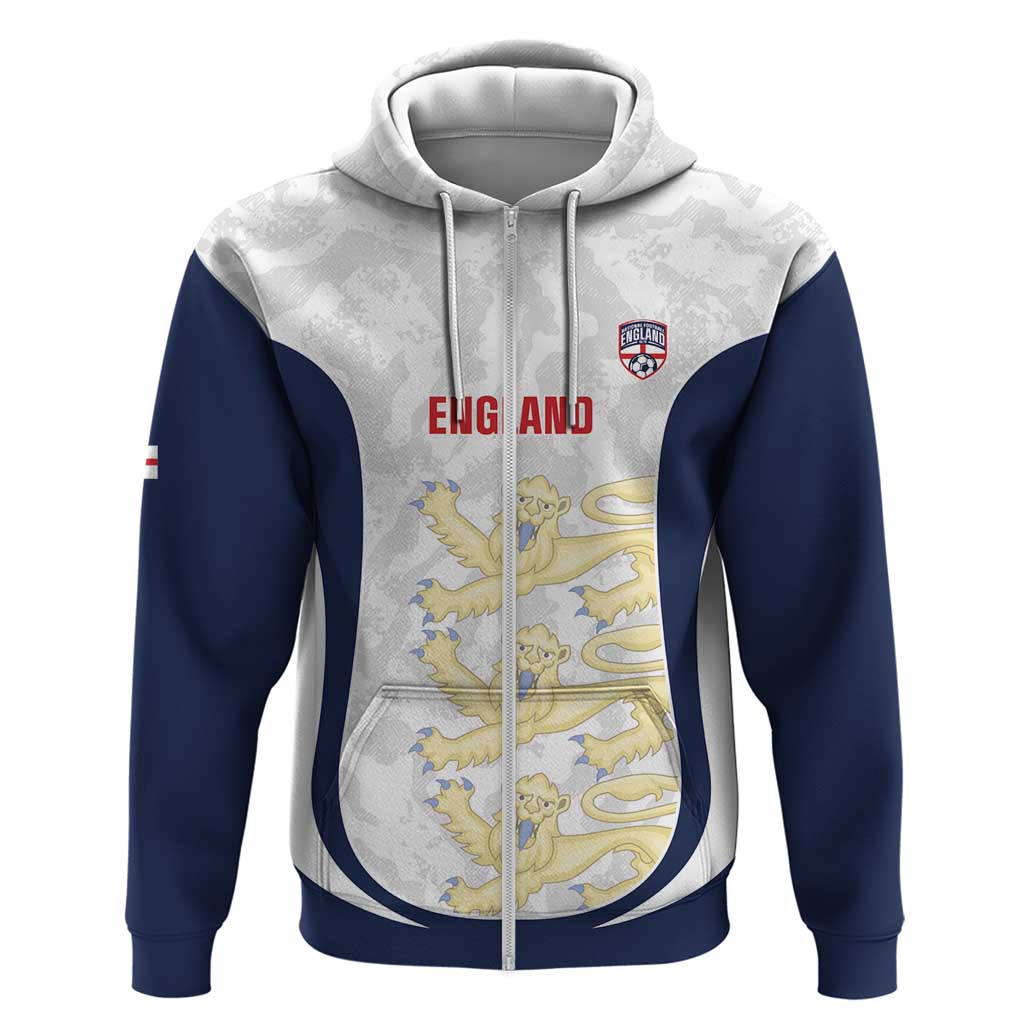 Custom England 2026 Football Hoodie Go Three Lions Grunge Style - Wonder Print Shop