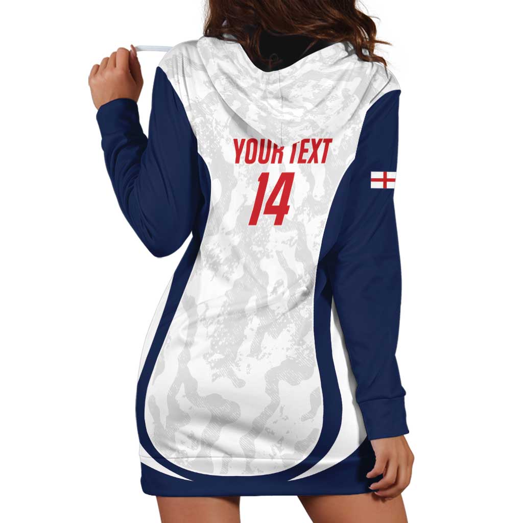 Custom England 2026 Football Hoodie Dress Go Three Lions Grunge Style - Wonder Print Shop